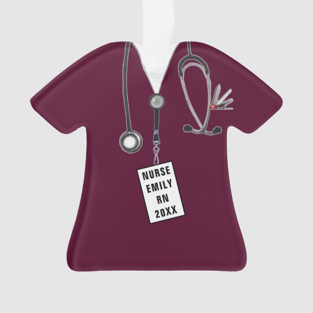 Personalized Nurse Ornament (Front)
