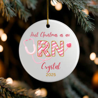 Personalized Nurse Ornament 2025, Custom  RN gift,