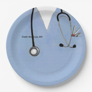 Personalized Nurse Paper Plate