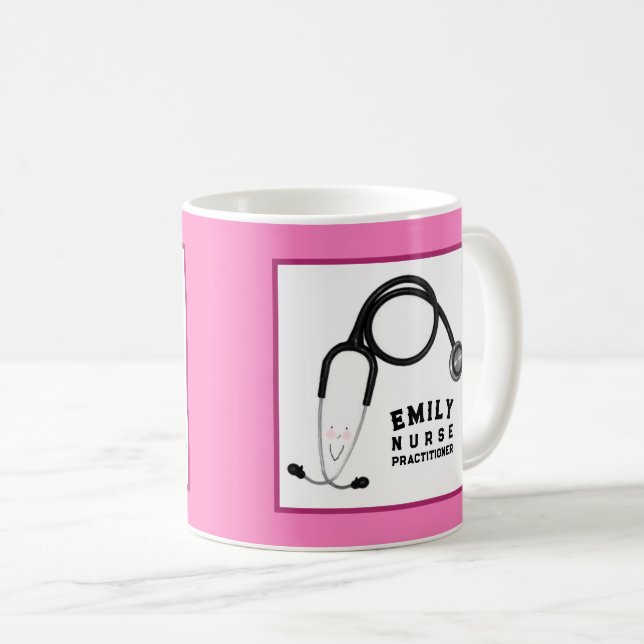 Personalized Nurse Practitioner Gift Ideas Coffee Mug (Front Right)