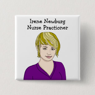 Personalized Nurse Practitioner Identification 2 Inch Square Button