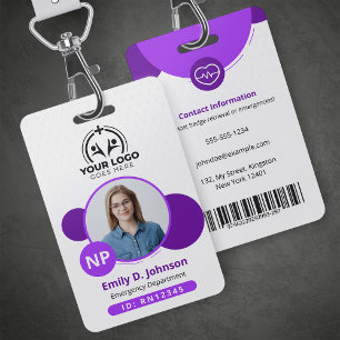 Personalized Nurse Practitioner NP Photo Name Badge