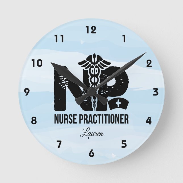 Personalized Nurse Practitioner Round Clock (Front)