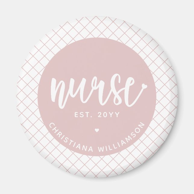Personalized Nurse RN graduation Elegant Magnet (Front)