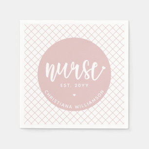 Personalized Nurse RN graduation Elegant Napkin
