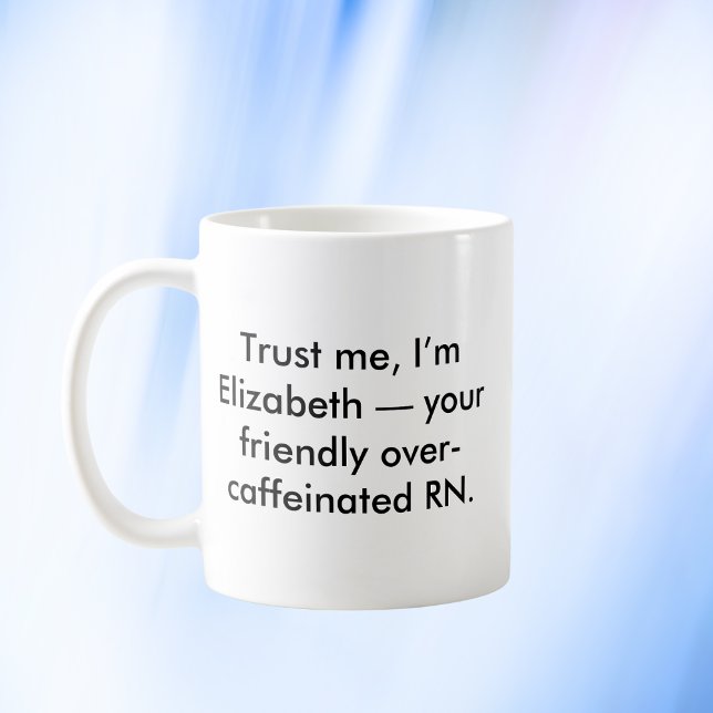 Personalized Nurse RN with Custom Name And Colours Coffee Mug (Creator Uploaded)