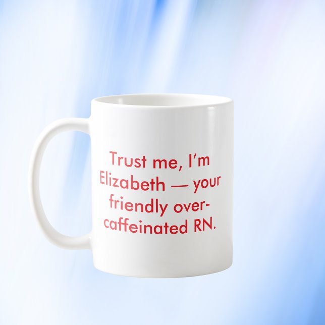 Personalized Nurse RN with Custom Name And Colours Coffee Mug (Creator Uploaded)