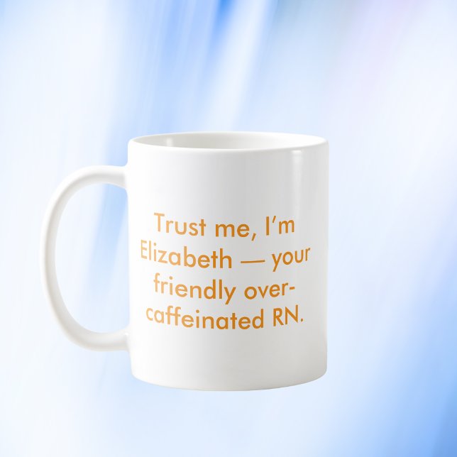 Personalized Nurse RN with Custom Name And Colours Coffee Mug (Creator Uploaded)