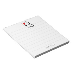 Personalized Nurse Stethoscope White Medical Notepad