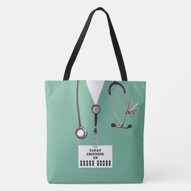 Personalized Nurse Tote Bag (Front)