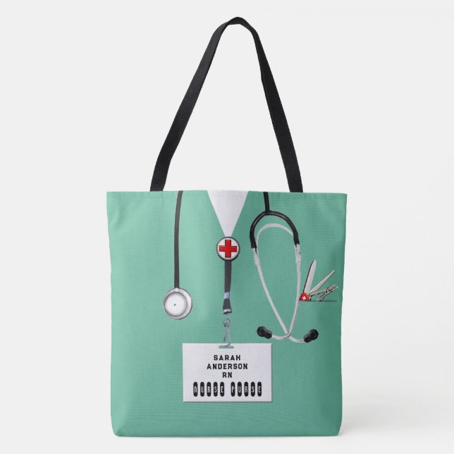 Personalized Nurse Tote Bag (Front)