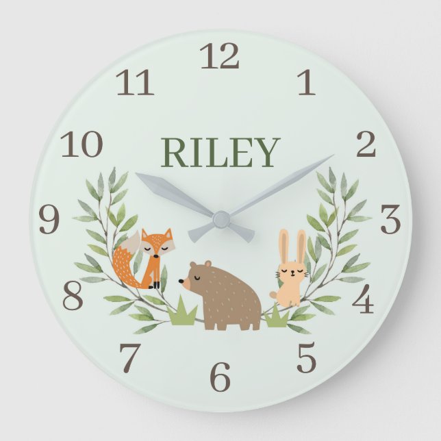 Personalized Nursery Wall Clock (Front)