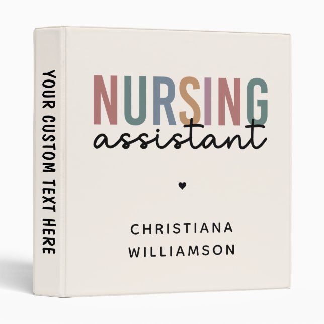 Personalized Nursing Assistant Binder (Front/Spine)