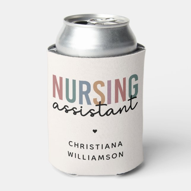 Personalized Nursing Assistant Can Cooler (Can Front)