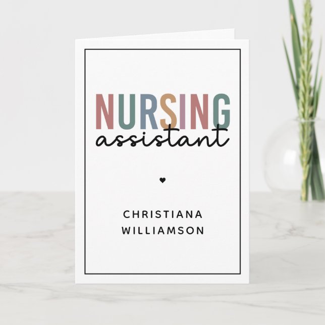 Personalized Nursing Assistant Card (Front)
