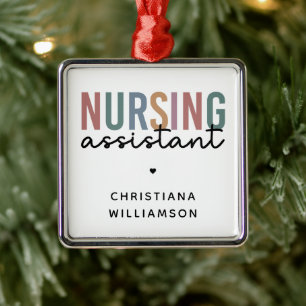 Personalized Nursing Assistant Metal Ornament