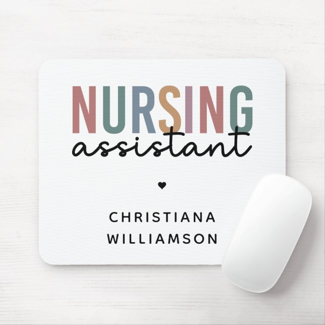 Personalized Nursing Assistant Mouse Pad (With Mouse)