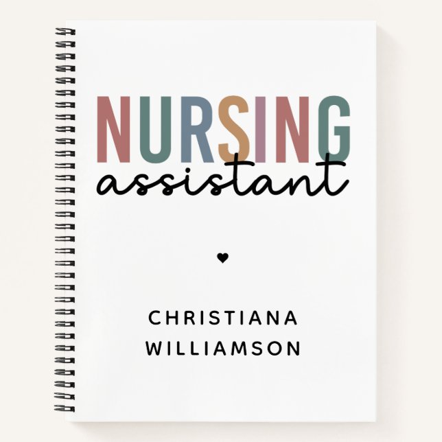 Personalized Nursing Assistant Notebook (Front)