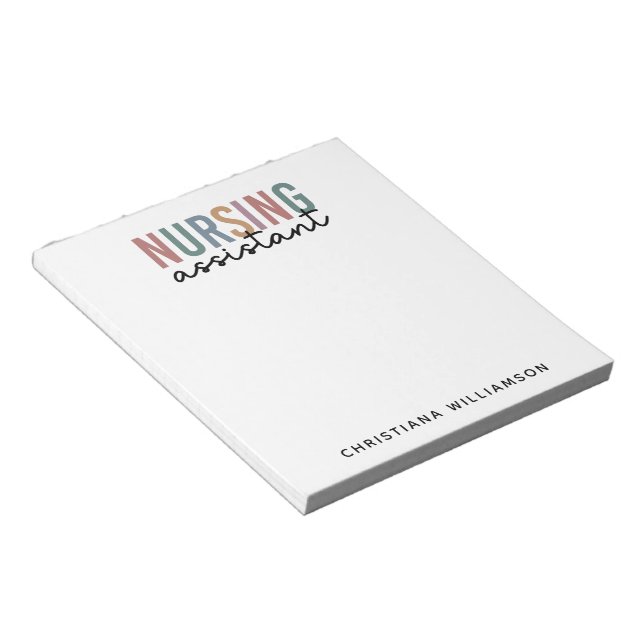 Personalized Nursing Assistant Notepad (Angled)
