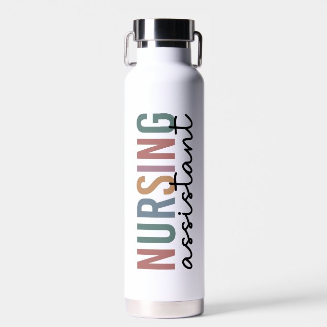 Personalized Nursing Assistant Water Bottle (Front)
