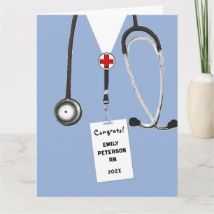 Personalized Nursing School Graduation Card