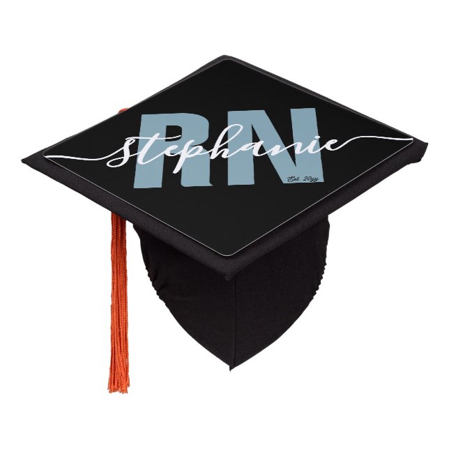 Personalized Nursing School Graduation RN Cap Topper (Angled)