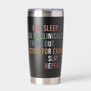 Personalized Nursing School student Funny Nurse Insulated Tumbler