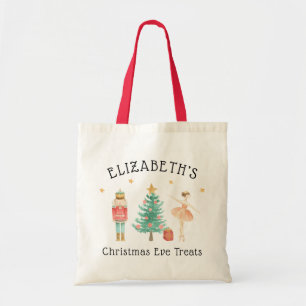 Personalized Nutcracker Ballerina Christmas Eve Tote Bag
