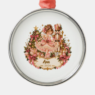 Personalized Nutcracker Ballerina Christmas Orname Metal Ornament