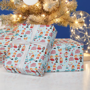 Personalized Nutcracker Ballet Multicultural Wrapping Paper