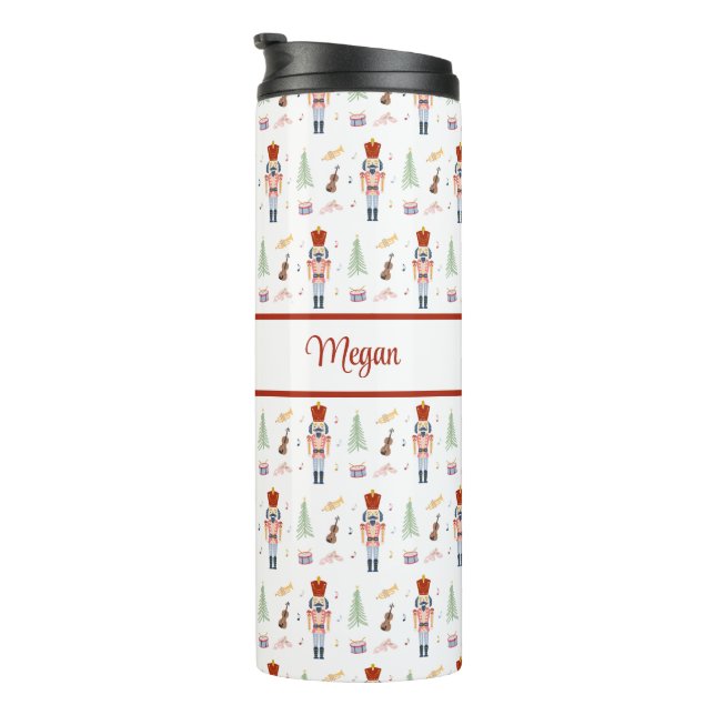 Personalized Nutcracker Ballet Music Holiday Thermal Tumbler (Rotated Right)