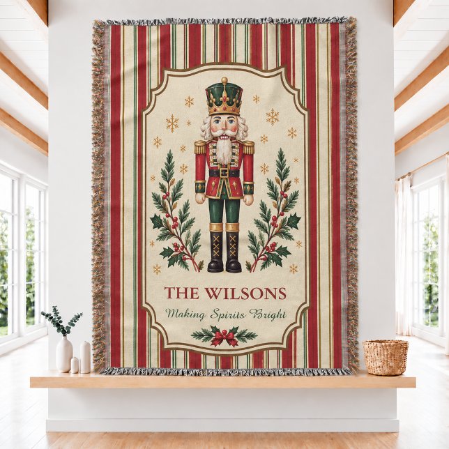 Personalized Nutcracker Chris Woven Throw Blanket  (Creator Uploaded)