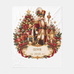 Personalized Nutcracker Christmas Blanket with Nam