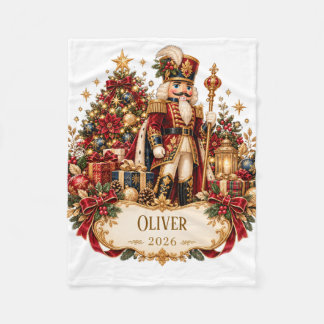 Personalized Nutcracker Christmas Blanket with Nam