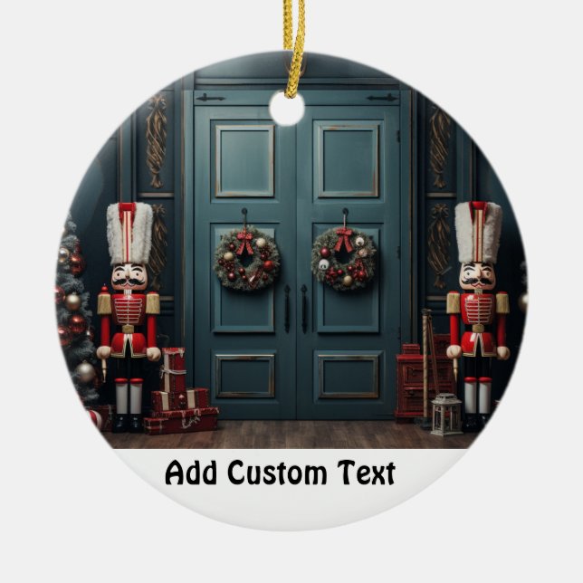  "Personalized Nutcracker Christmas Ornament (Front)