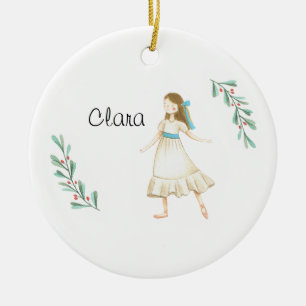 Personalized Nutcracker Clara Keepsake  Ceramic Or Ornament