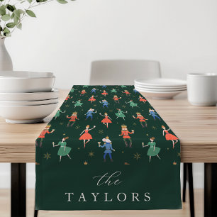 Personalized Nutcracker Cocktail Party Christmas Short Table Runner