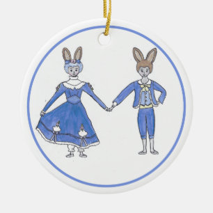 Personalized Nutcracker Mother Ginger Bunny Orname Ceramic Ornament