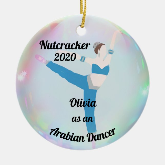 Personalized Nutcracker Ornament - Arabian Dancer (Front)