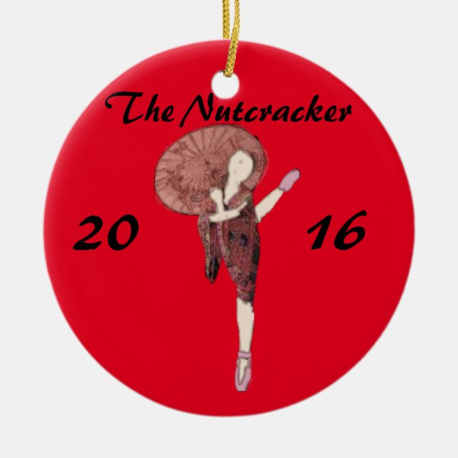 Personalized Nutcracker Ornament- Chinese Ceramic Ornament (Front)
