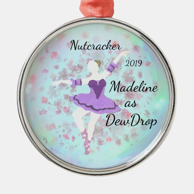 Personalized Nutcracker Ornament - Dew Drop (Front)