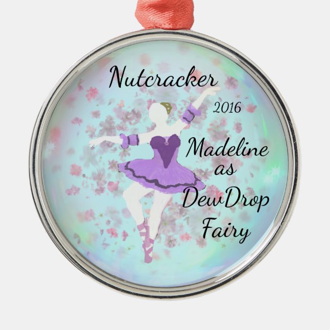 Personalized Nutcracker Ornament - Dew Drop Fairy (Front)