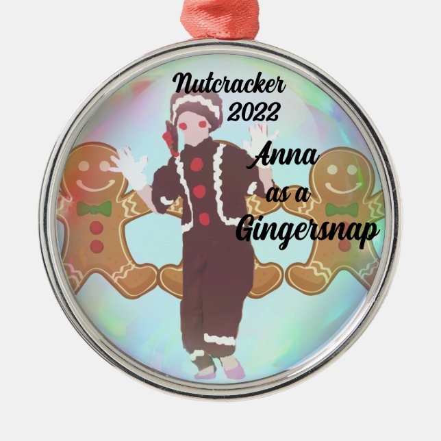 Personalized Nutcracker Ornament - Gingersnap (Front)