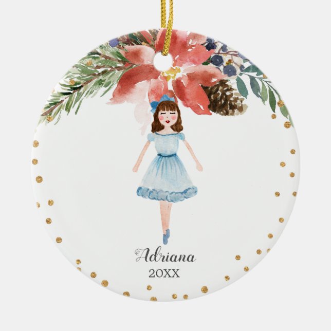 Personalized Nutcracker ornament Girl (Front)