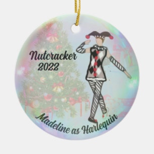 Personalized Nutcracker Ornament - Harlequin