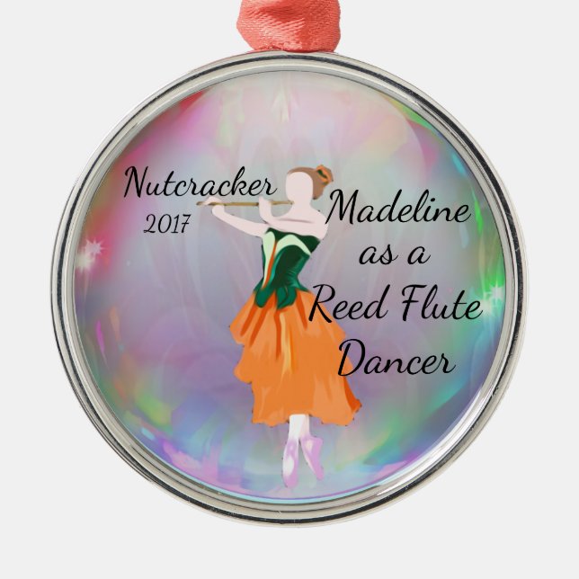 Personalized Nutcracker Ornament - Reed Flute (Front)