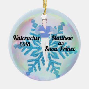 Personalized Nutcracker Ornament - Snow Prince