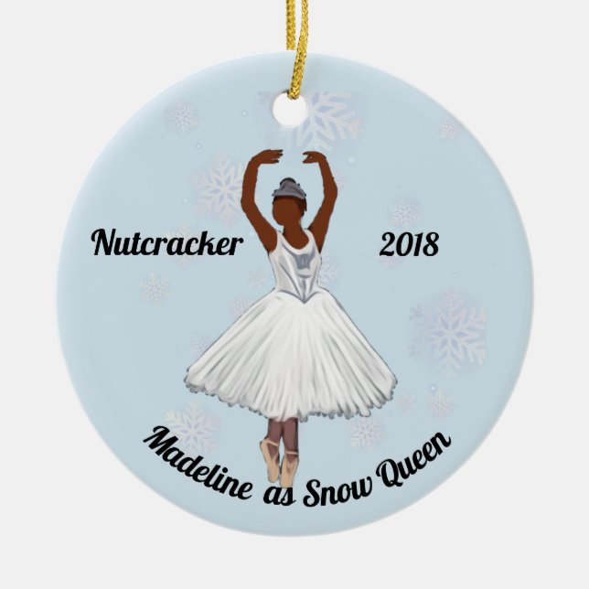 Personalized Nutcracker Ornament - Snow Queen (Front)