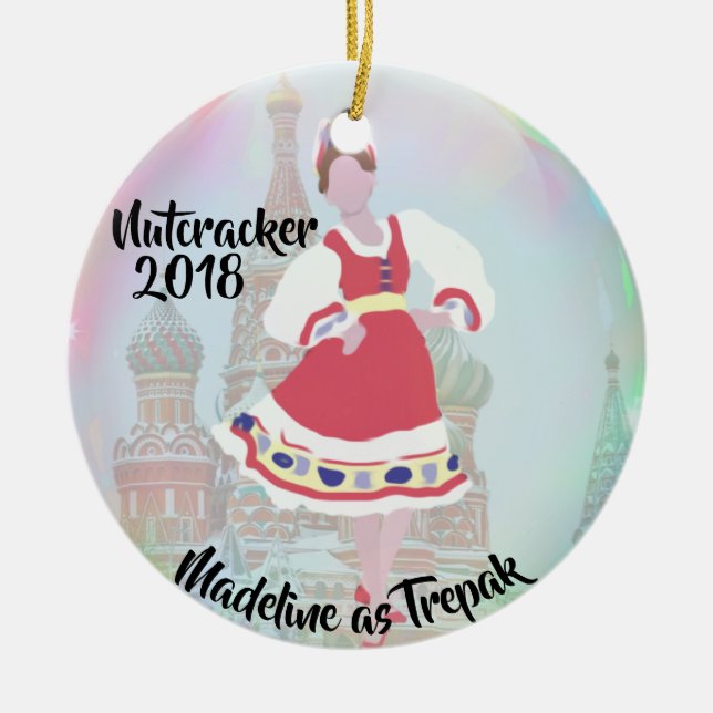 Personalized Nutcracker Ornament - Trepak/Russian (Front)