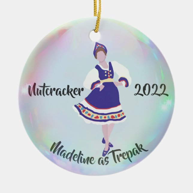 Personalized Nutcracker Ornament - Trepak/Russian (Front)